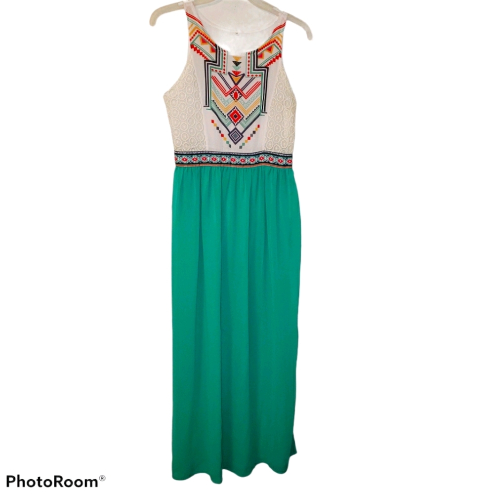 Bohemian print chic maxi dress